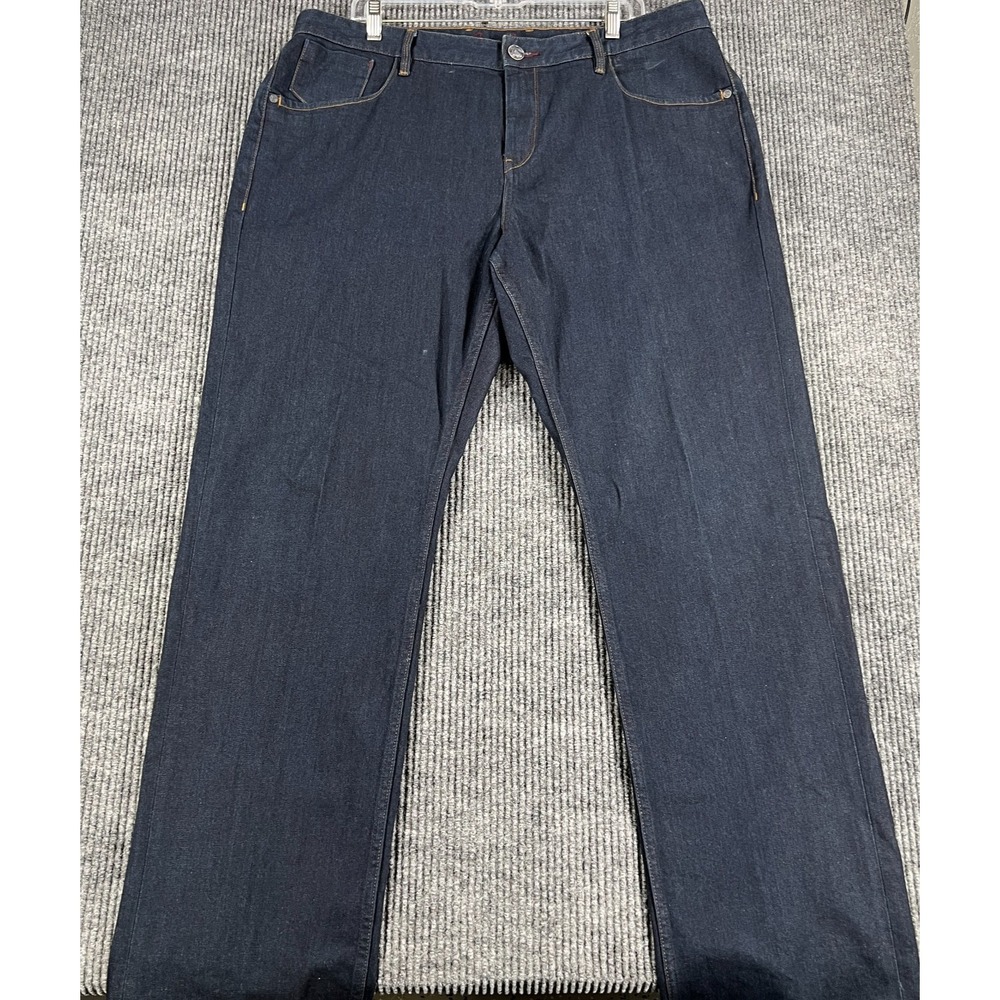 Robert Graham Jeans Mens 38x33 Dark Blue Denim Yates Causal Formal Comfort